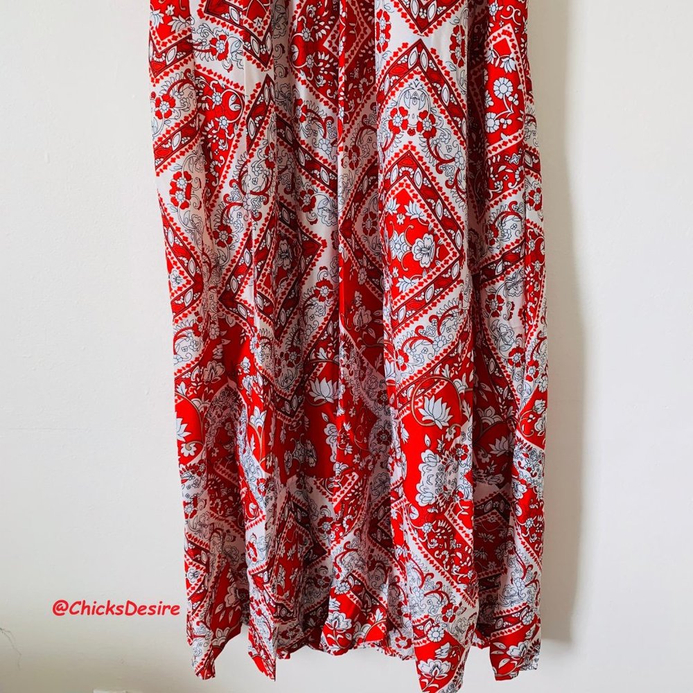 🆕Gypsy Bohemian Summer V-neck Maxi Printed Dress - Picture 12 of 13
